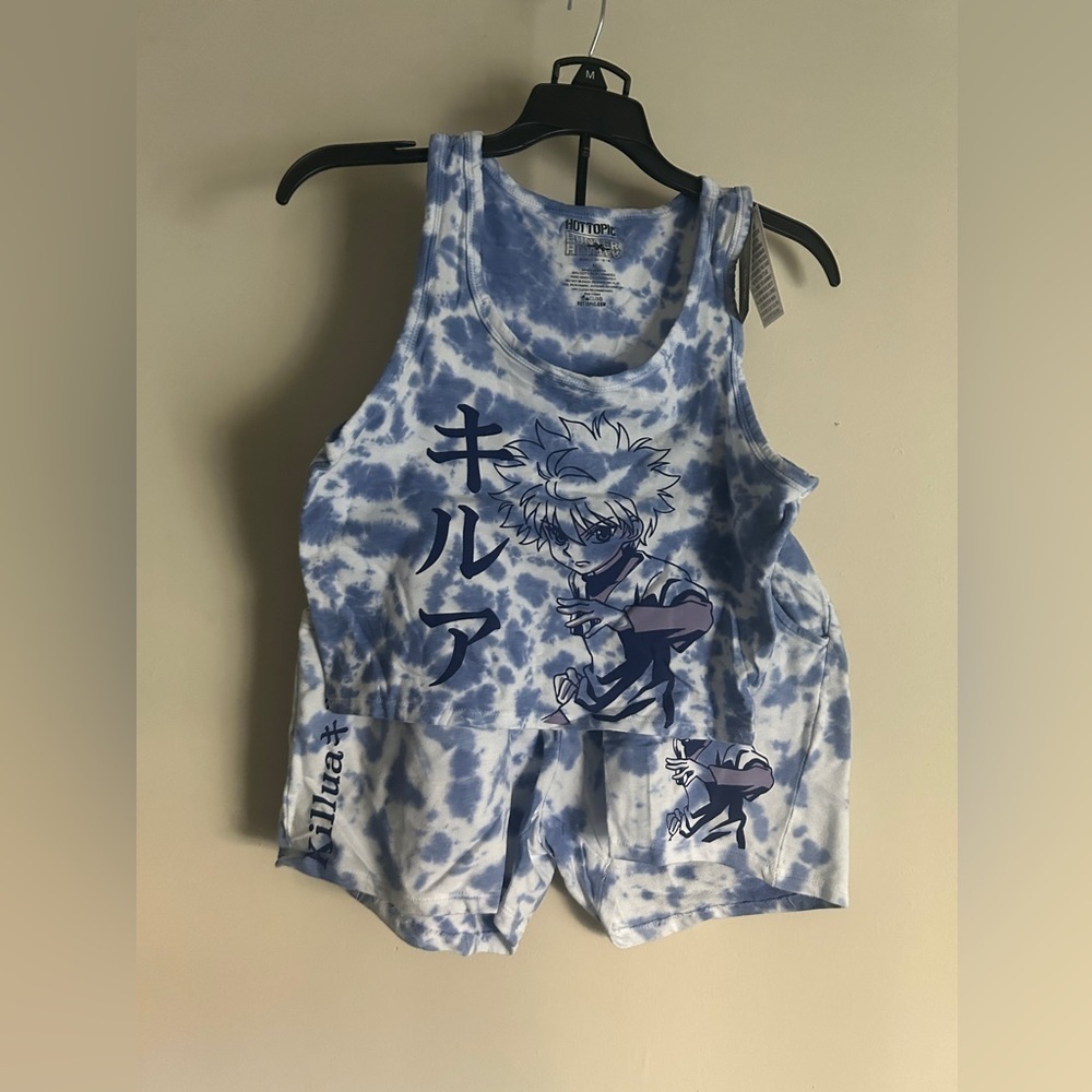 Women’s Hunter X Hunter Killua Tie-Dye Lounge Set size L Top & Shorts